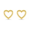 Heart Outline Stud Earrings in 10K Gold