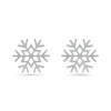 Snowflake Stud Earrings in 10K White Gold