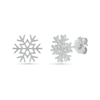 Thumbnail Image 1 of Snowflake Stud Earrings in 10K White Gold