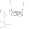 Thumbnail Image 3 of 0.04 CT. T.W. Diamond Looped "MOM" and Heart Trio Necklace in Sterling Silver