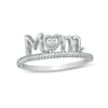 Thumbnail Image 1 of Diamond Accent "Mom" with Heart Twist Ring in Sterling Silver