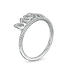Thumbnail Image 2 of Diamond Accent "Mom" with Heart Twist Ring in Sterling Silver