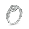 Thumbnail Image 2 of 0.065 CT. T.W. Diamond "mama" Wave Ring in Sterling Silver
