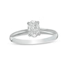 Thumbnail Image 0 of 0.70 CT. Certified Oval Diamond Solitaire Engagement Ring in 14K White Gold (I/I1)
