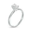 Thumbnail Image 2 of 0.70 CT. Certified Oval Diamond Solitaire Engagement Ring in 14K White Gold (I/I1)