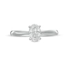 Thumbnail Image 4 of 0.70 CT. Certified Oval Diamond Solitaire Engagement Ring in 14K White Gold (I/I1)