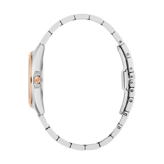 Ladies' Bulova Surveyor Diamond Accent Two-Tone Watch with Mother-of-Pearl Dial (Model: 98P207)