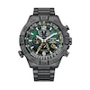 Thumbnail Image 0 of Men's Citizen Eco-Drive® Promaster Navihawk Gunmetal Grey IP Chronograph Watch with Green Dial (Model: AT8227-56X)