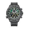 Thumbnail Image 1 of Men's Citizen Eco-Drive® Promaster Navihawk Gunmetal Grey IP Chronograph Watch with Green Dial (Model: AT8227-56X)