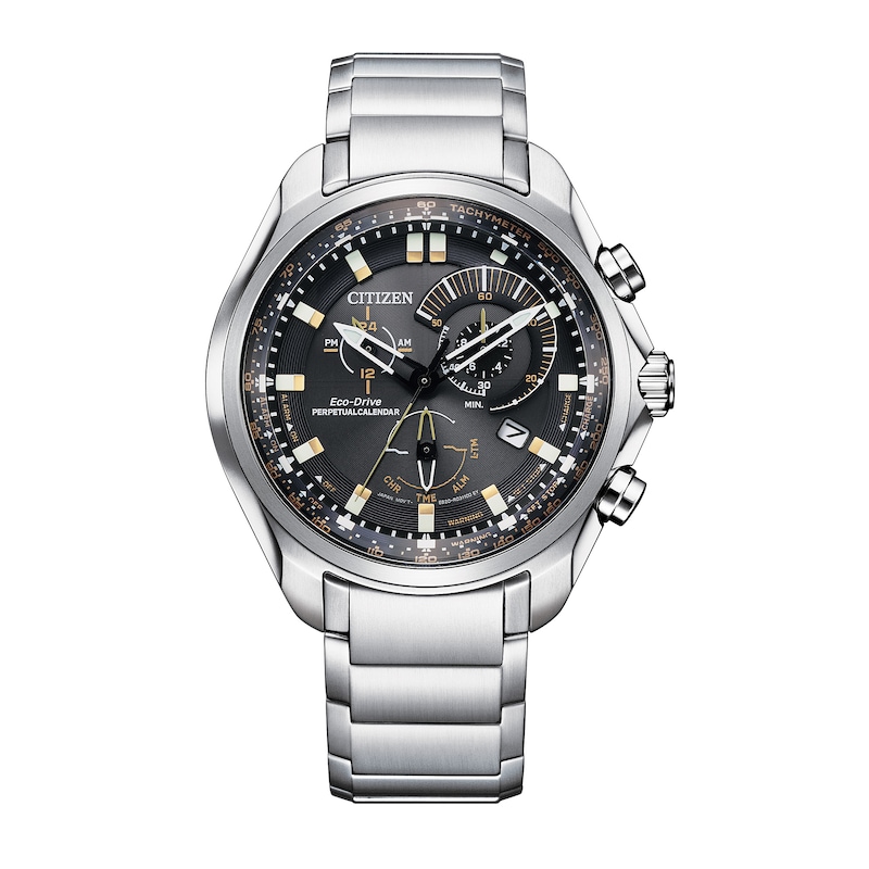 Men's Citizen Eco-Drive® Sport Luxury Chronograph Watch with Black Dial (Model: BL5600-53E)|Peoples Jewellers