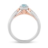 Thumbnail Image 2 of Enchanted Disney Elsa Swiss Blue Topaz and 0.145 CT. T.W. Diamond Ring in Sterling Silver and 10K Rose Gold