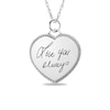 Thumbnail Image 1 of Engravable Your Own Handwriting Rope Frame Heart Pendant in Sterling Silver (1 Image and 2 Lines)