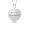 Thumbnail Image 2 of Engravable Your Own Handwriting Rope Frame Heart Pendant in Sterling Silver (1 Image and 2 Lines)