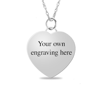 Engravable Your Own Handwriting Rope Frame Heart Pendant in Sterling Silver (1 Image and 2 Lines)