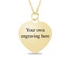 Thumbnail Image 2 of Engravable Your Own Handwriting Rope Frame Heart Pendant in 10K White, Yellow or Rose Gold (1 Image and 2 Lines)