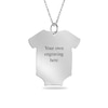 Thumbnail Image 2 of Engravable Birth Stats Baby Onesie Pendant in Sterling Silver (5-8 Lines)