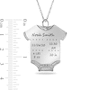 Thumbnail Image 3 of Engravable Birth Stats Baby Onesie Pendant in Sterling Silver (5-8 Lines)