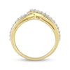 0.31 CT. T.W. Diamond Bypass Contour Anniversary Band in 10K Gold