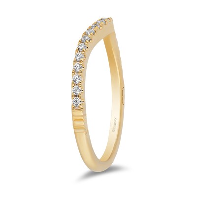 Enchanted Disney Princess 0.20 CT. T.W. Diamond Contour Wedding Band in 14K Gold