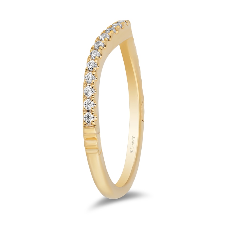 Enchanted Disney Princess 0.20 CT. T.W. Diamond Contour Wedding Band in 14K Gold|Peoples Jewellers