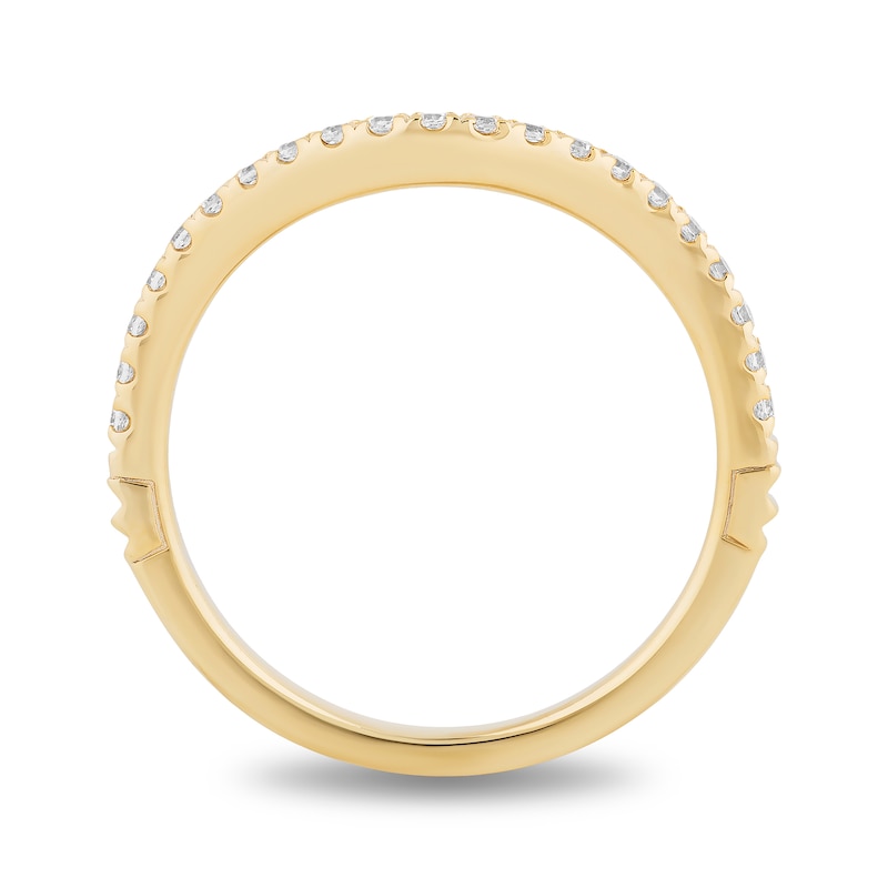 Enchanted Disney Princess 0.20 CT. T.W. Diamond Contour Wedding Band in 14K Gold|Peoples Jewellers