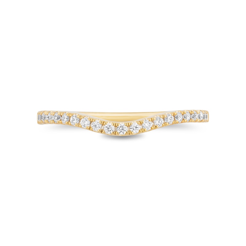 Enchanted Disney Princess 0.20 CT. T.W. Diamond Contour Wedding Band in 14K Gold|Peoples Jewellers