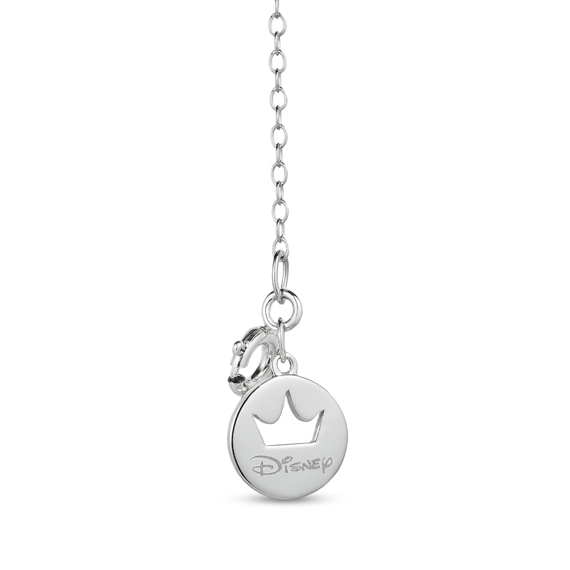 Main Image 2 of Enchanted Disney Villains Evil Queen Garnet and 0.085 CT. T.W. Diamond Key Pendant in Sterling Silver and 10K Gold- 19"