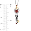 Thumbnail Image 3 of Enchanted Disney Villains Evil Queen Garnet and 0.085 CT. T.W. Diamond Key Pendant in Sterling Silver and 10K Gold- 19"
