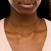 Thumbnail Image 2 of Baguette Emerald Solitaire Necklace in 10K Gold