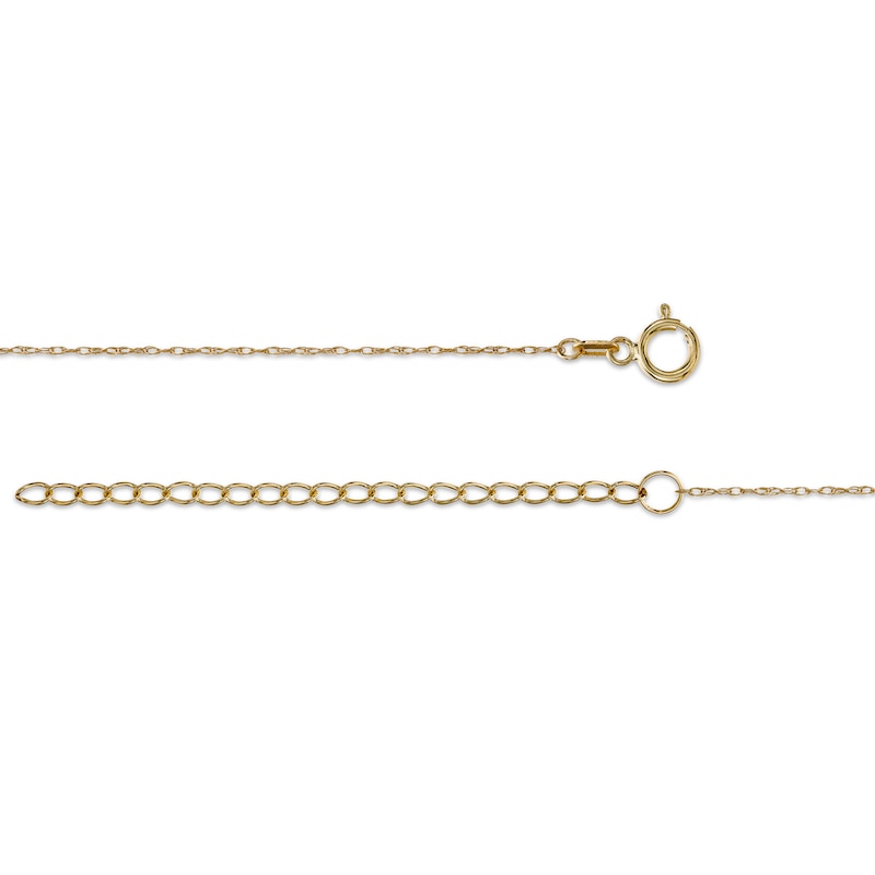 Main Image 3 of Baguette Emerald Solitaire Necklace in 10K Gold