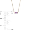 Thumbnail Image 4 of Baguette Amethyst Solitaire Necklace in 10K Gold