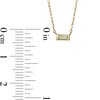 Baguette Peridot Solitaire Necklace in 10K Gold
