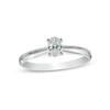 Thumbnail Image 0 of 0.37 CT. Certified Oval Diamond Solitaire Engagement Ring in 14K White Gold (I/I1)