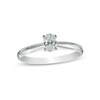 Thumbnail Image 0 of 0.37 CT. Certified Oval Diamond Solitaire Engagement Ring in 14K White Gold (I/I1)
