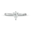 Thumbnail Image 3 of 0.50 CT. Certified Pear-Shaped Diamond Solitaire Engagement Ring in 14K White Gold (I/I1)