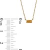 Baguette Citrine Solitaire Necklace in 10K Gold