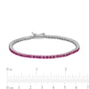Lab-Created Ruby Tennis Bracelet in Sterling Silver - 7.25"