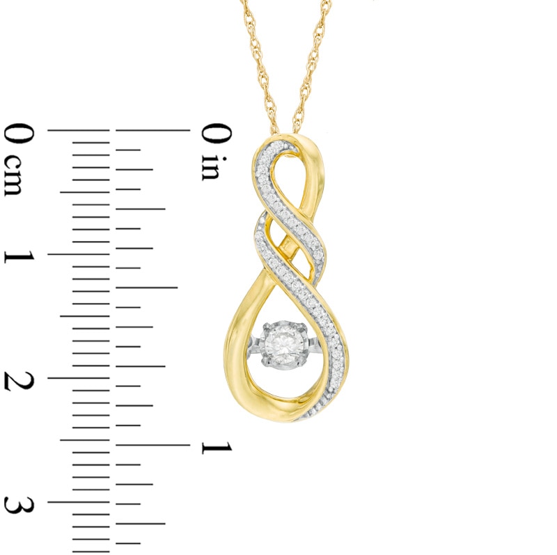 Unstoppable Love™ 0.20 CT. T.W. Diamond Cascading Infinity Pendant in 10K Gold