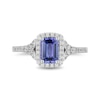 Thumbnail Image 4 of Enchanted Disney Ariel Blue Tanzanite and 0.37 CT. T.W. Diamond Frame Split Shank Engagement Ring in 14K White Gold
