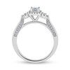 Thumbnail Image 3 of 0.45 CT. T.W. Princess-Cut Diamond Frame Tri-Sides Engagement Ring in 14K White Gold