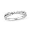 Thumbnail Image 0 of 0.37 CT. T.W. Diamond Crossover Anniversary Band in 14K White Gold