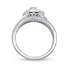 0.53 CT. T.W. Diamond Frame Split Shank Bridal Set in 10K White Gold