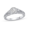 0.53 CT. T.W. Diamond Frame Split Shank Bridal Set in 10K White Gold