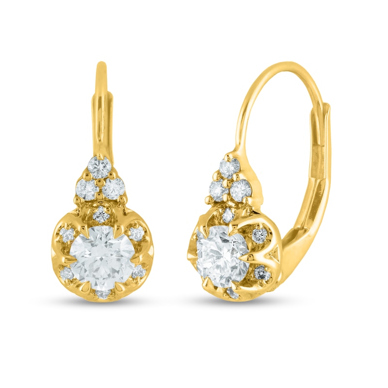 0.50 CT. T.W. Diamond Trio Drop Earrings in 14K Gold|Peoples Jewellers