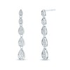 Thumbnail Image 1 of 0.50 CT. T.W. Composite Pear-Shaped Diamond Drop Earrings in 10K White Gold