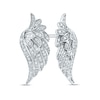 Thumbnail Image 1 of 0.25 CT. T.W. Diamond Angel Wings Stud Earrings in 14K White Gold