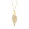 Thumbnail Image 1 of 0.17 CT. T.W. Diamond Angel Wing Pendant in 14K Gold