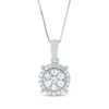 0.21 CT. T.W. Composite Diamond Frame Pendant in 14K White Gold