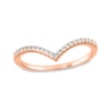 Thumbnail Image 1 of 0.15 CT. T.W. Diamond Chevron Band in 14K Rose Gold