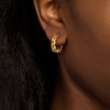Thumbnail Image 2 of 4.0mm Cushion-Cut Citrine Inside-Out Hoop Earrings in 10K Gold